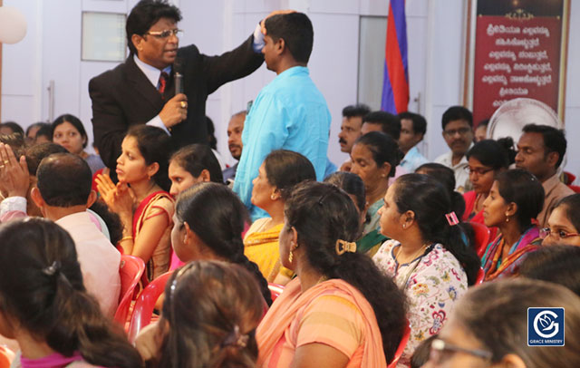 Hundreds massed into the Grace Ministry New Year Prayer 2019 at the Prayer center, Balmatta, Mangalore here on Tuesday, Jan 1st, 2019. 